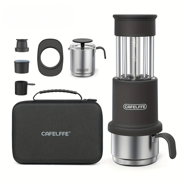Cafelffe 3-in-1 Manual Espresso Machine with Milk Frother