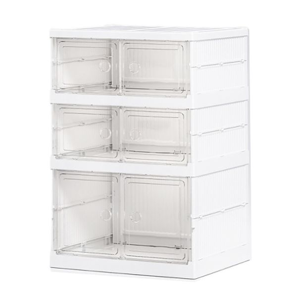 3-Tier Foldable Transparent Shoe Storage Box