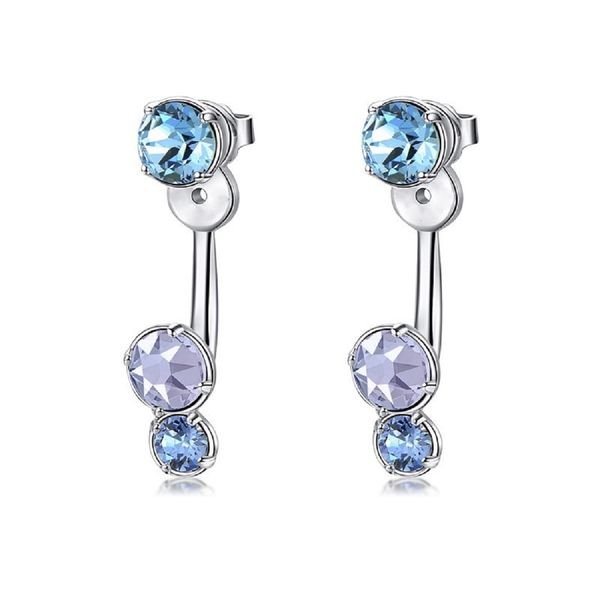 Dhia Amour Blue Jacket Earrings - Made with Crystals from Swarovski®