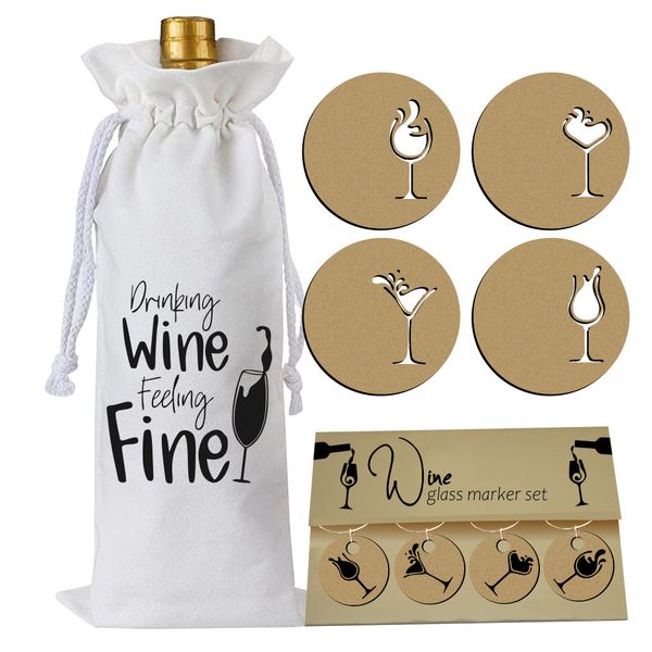 Pappa Joe – Wine Bag Gift Set - Drinking Wine Feeling Fine