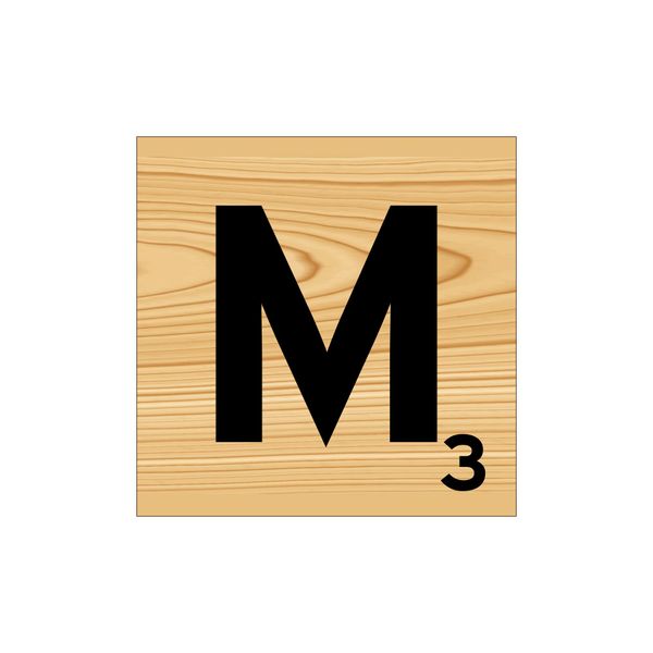 Scrabble Wall Art - M