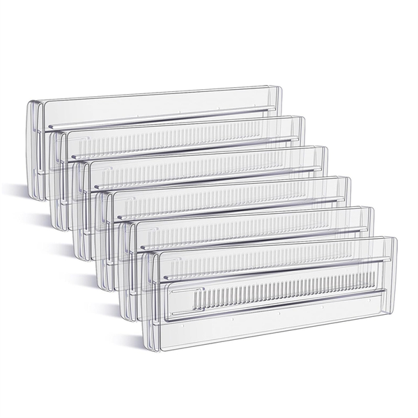 6 Pack Drawer Dividers, Adjustable Drawer Divider(11.8 -19.7 inch)