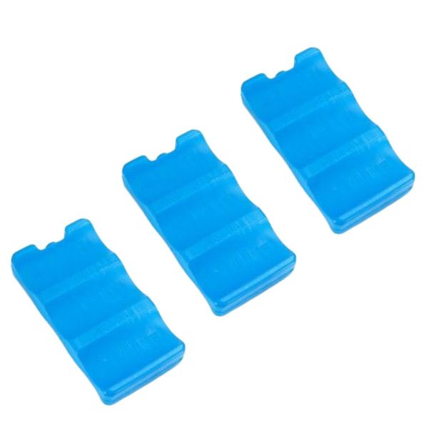 SourceDirect - Blue Solid Curvy Cooler Ice Brick - (Pack of 3)
