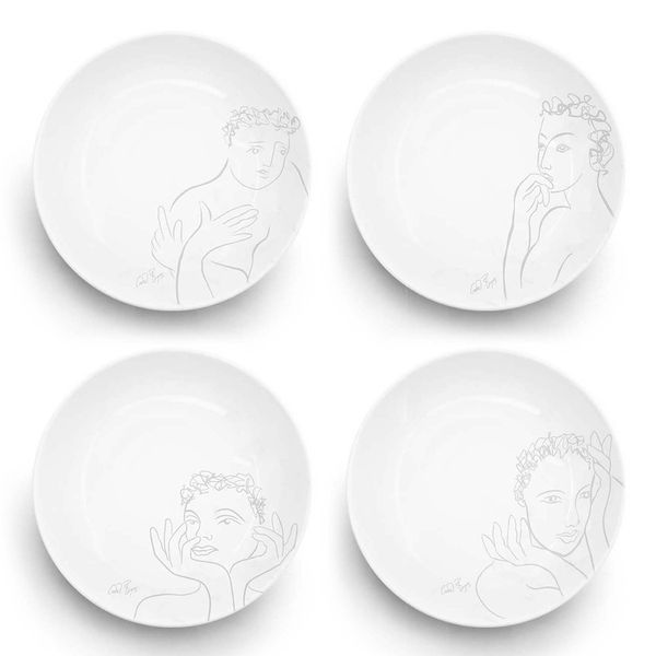 Carrol Boyes Cereal/Soup Bowl Set of 4- SketchbookGrey