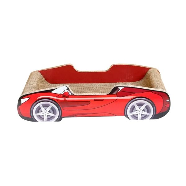 Car-Shaped Cat Scratch Pad - Red
