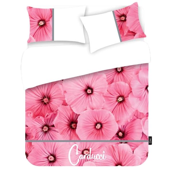 Carducci Velvet Embellished Duvet Cover Set - Poppy