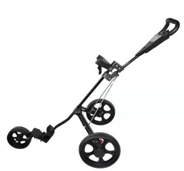 3 Wheel Golf Push Cart - Black