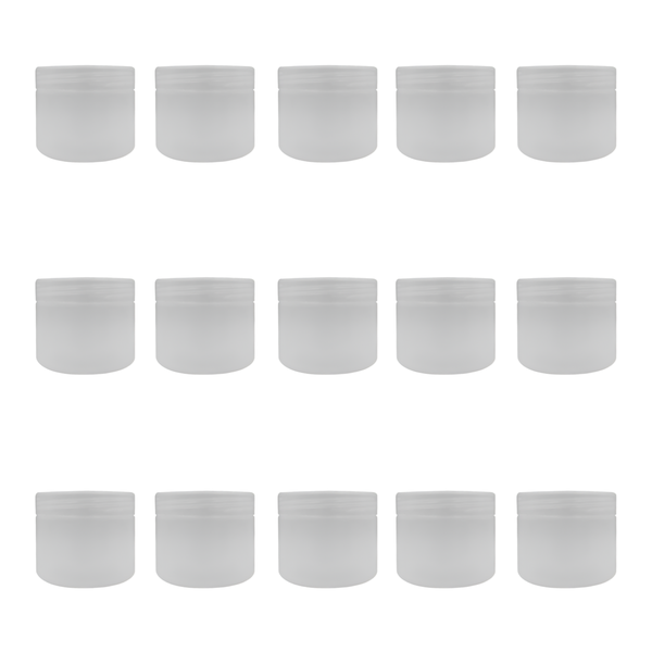 15 Pack 125g Clear Plastic Tubs with Lids - Cosmetic, Travel &amp; Storage