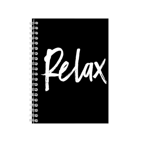 Relax A5 Notebook Spiral Lined Motivational Saying Graphic Notepad Gift 187