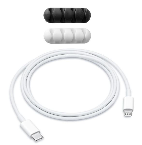 USB-CtoLightning Cable 2Mwith Cable Organizer Compatible with Apple Devices