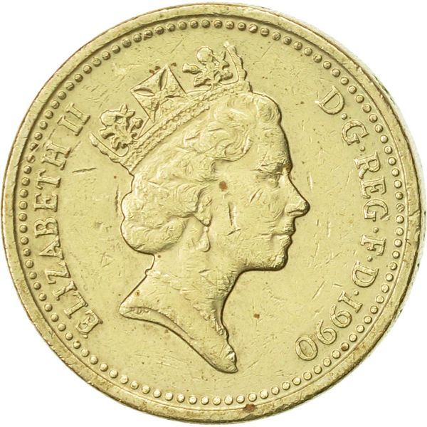 1990 United Kingdom British 1 Pound Queen Elizabeth II