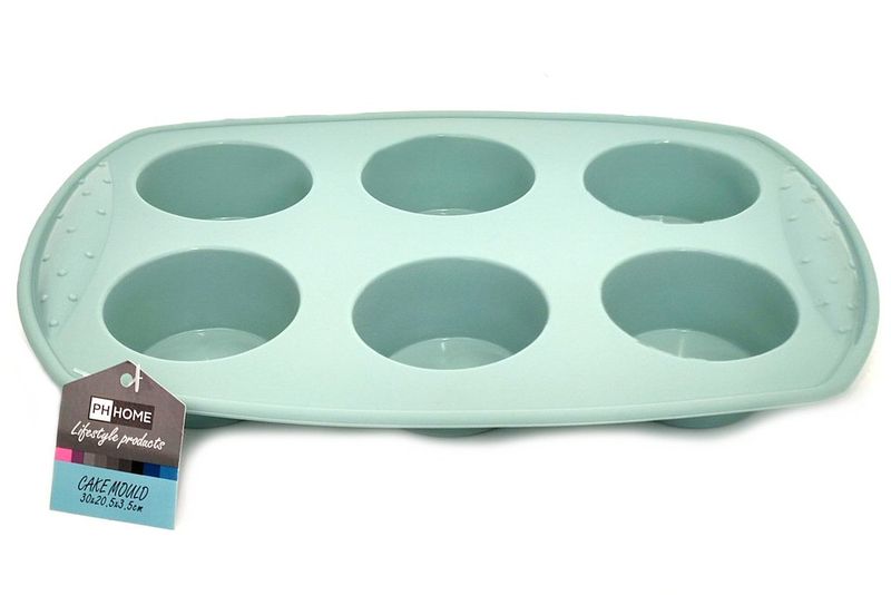 PH Home - Silicone Large Muffin Mould 6.5cm Blue