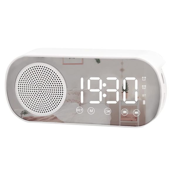 Led Digital Alarm Clock With Fm Radio And Bluetooth Speaker