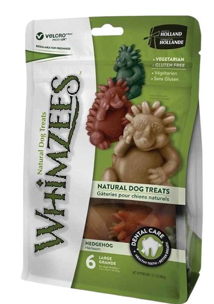 Whimzees All Natural Hedgehog Dog Treats (6pieces)