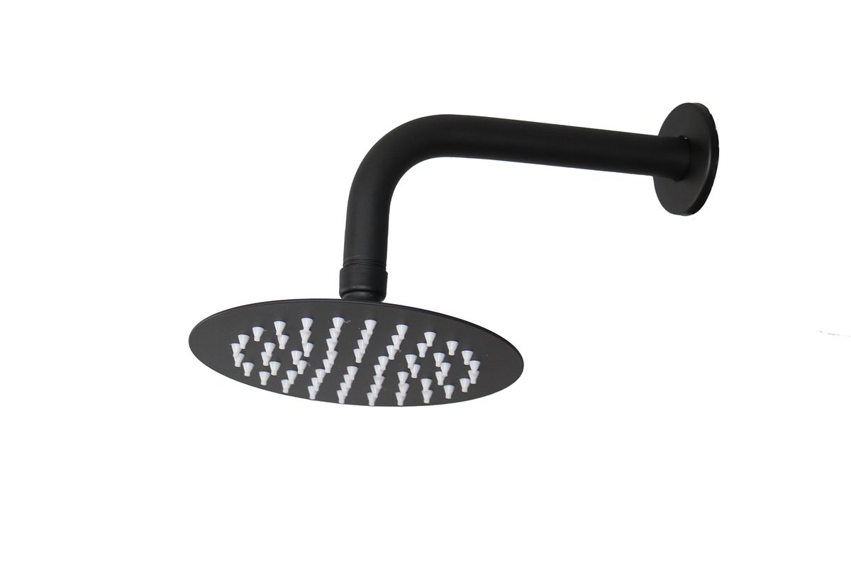 LMA Stainless Steel 15cm Round Shower Head & 90 Bend 20cm Shower Arm Set