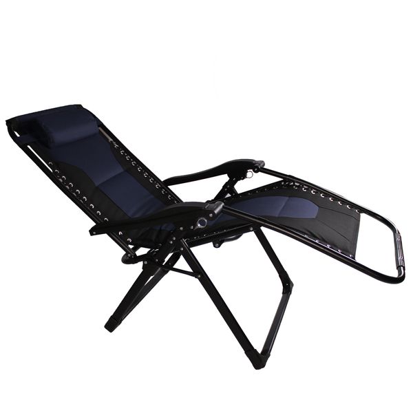 LMA 2in1 Zero Gravity Folding Recliner &amp; Deck Chair with Removable Headrest