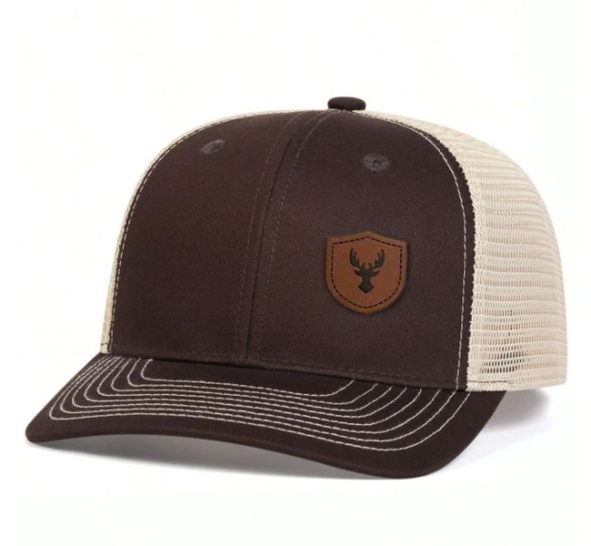 Trucker Cap Brown With Deer Leather Patch