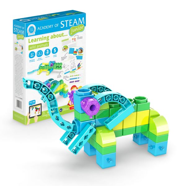 Engino Academy of Steam Junior Learning about Wild Animals Preschool Qboidz