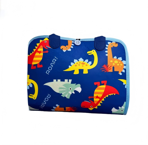 QKTNIUBI DIY Felt Learning Board for Kids, Dinosaur Themed in Blue