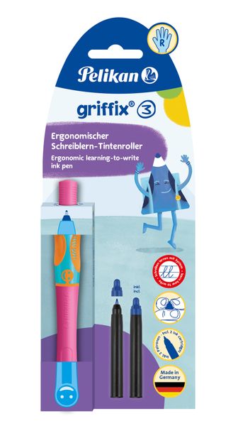 Pelikan GRIFFIX Ergonomic Ink pen - Lovely Pink for right handed kids
