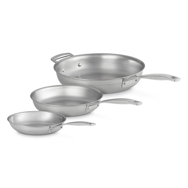 Le Creuset Classic Stainless Steel 3-piece Frying Pan Set