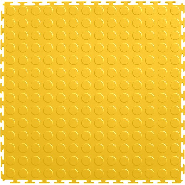 ZEE - PVC Interlocking Rubber Floor Tile - Gym Mats (4-Pack) - Yellow