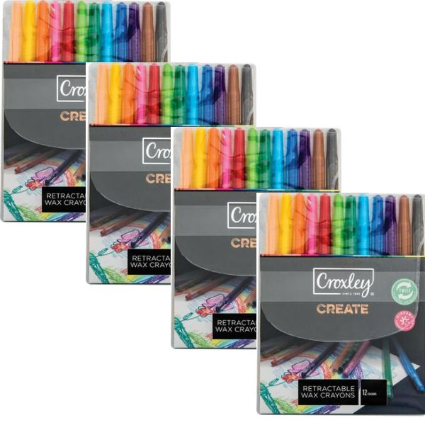 Croxley Create Retractable Wax Crayons Assorted 4 X 12 Pack Shop   S Zoom.file