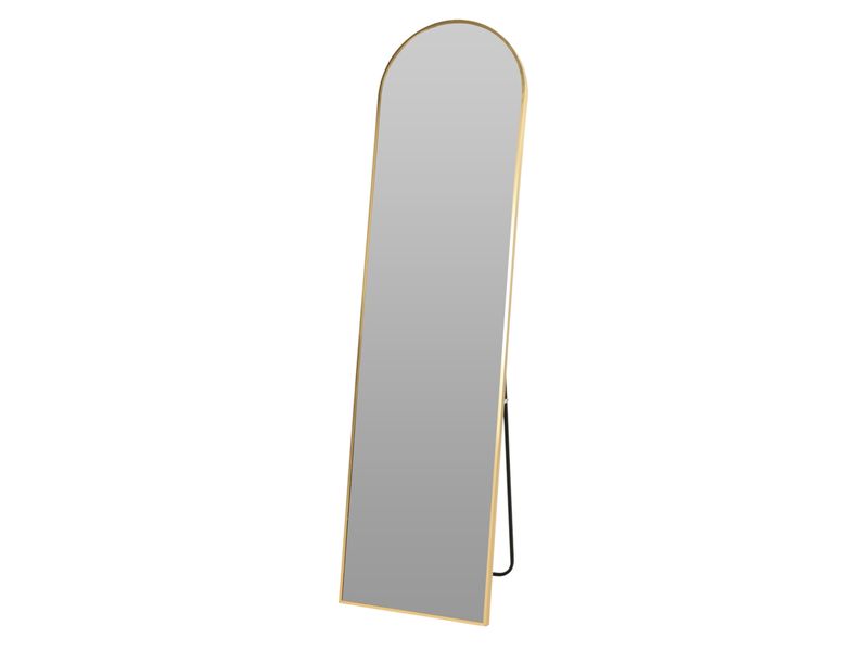 Standing Mirror with Golden Arch &amp; Hanging Hooks 40X2.5X151CM