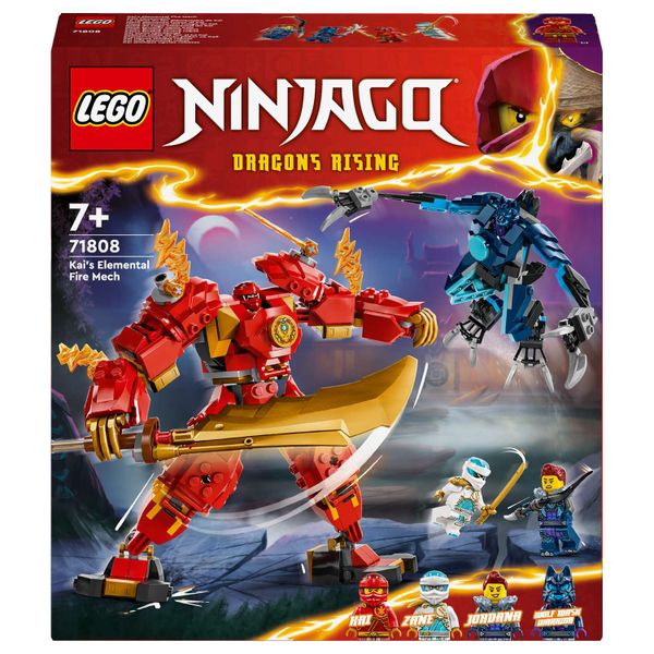 LEGO® NINJAGO® Kai’s Elemental Fire Mech 71808 Building Toy Set - 322 Pieces