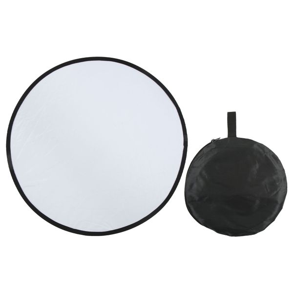 80cm Silver/White 2-in-1 Round Photo Light Reflector