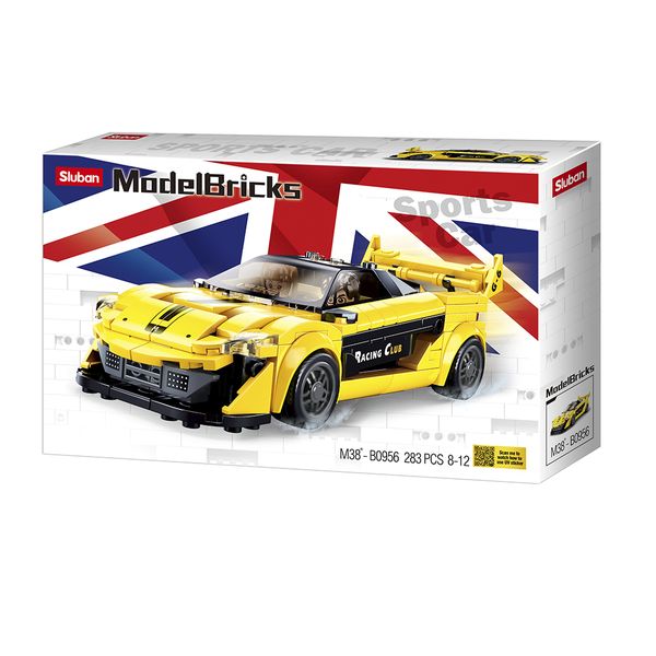 Sluban Building Set: Racing Car Model Bricks - 283 Pieces