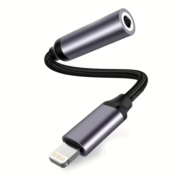 3.5mm to Lightning Audio Adapter - Headphone AUX Converter (Female to Male)