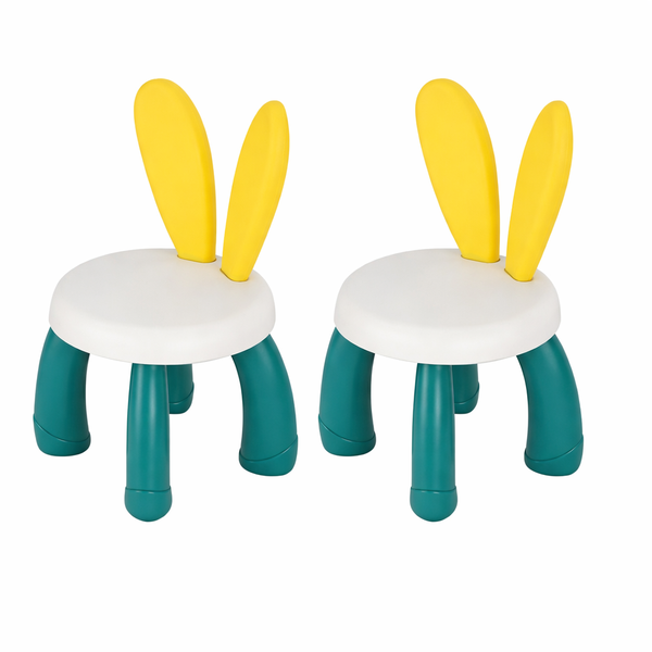2 Pack - Plastic Cartoon Baby Stool - Multicolor