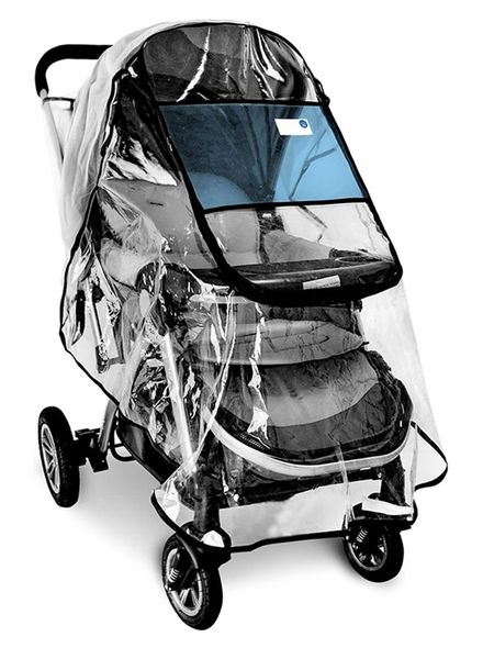 Universal Baby Stroller Rain Cover Rainproof Windproof With Zipper Window