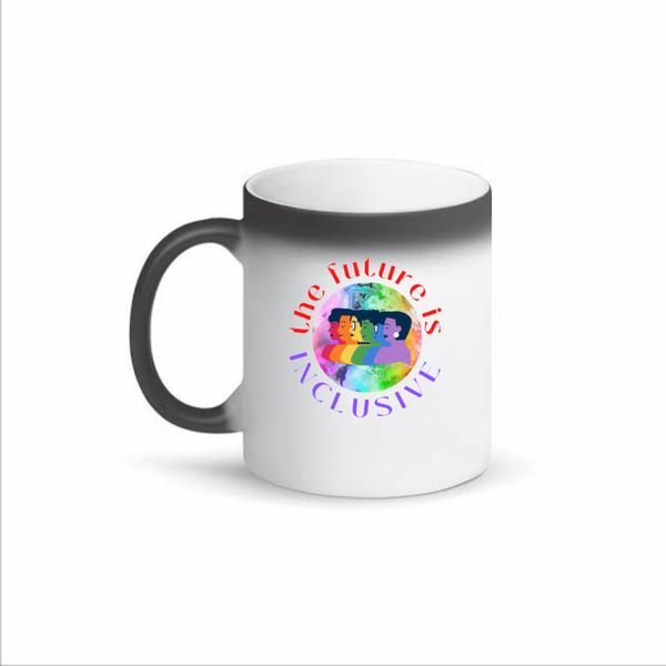 the future is inclusive LGBTQ color changing mug