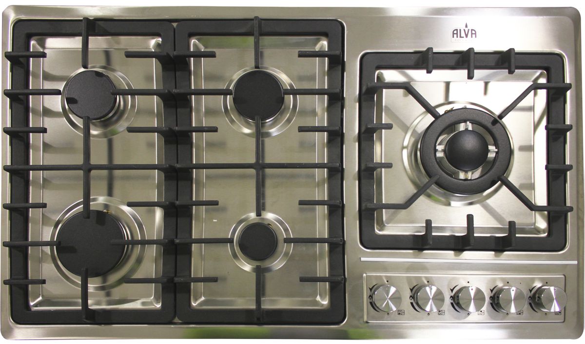 Alva - 90Cm 5 Burner Gas Hob - Stainless Steel | Shop Today. Get it ...