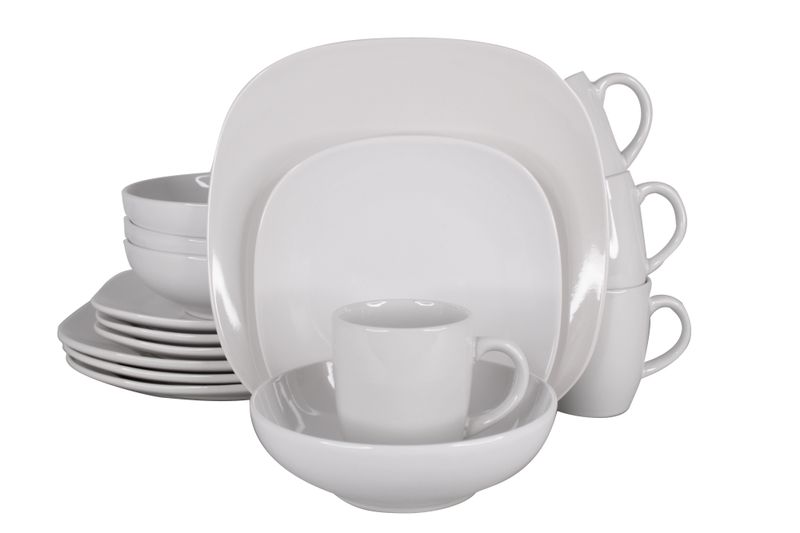 16 Pieces Rounded Capsule Ceramic Dinnerware Set