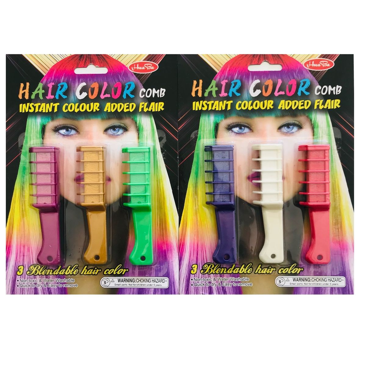 Festival & Party Hair Colour Combs - Temporary Hair Colour (6 Colours) |  Buy Online in South Africa 