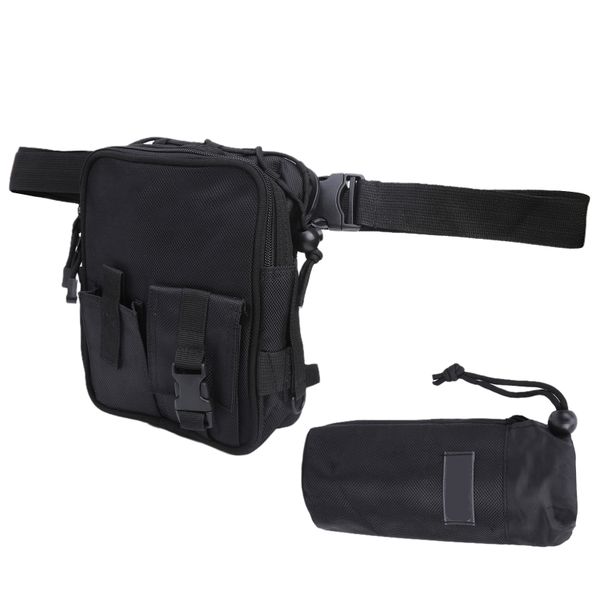 Leg Waist Bag Compatible with Fishing Tackle Oxford Pouch Black