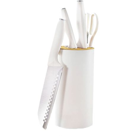 5 Piece Stainless Steel Kitchen Knife Set with Knife Block Holder GA-011 | Buy Online in South Africa | takealot.com