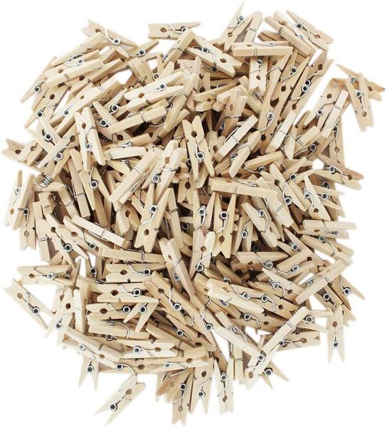 Papermania Mini Wooden Peg Pack of 50 Brown