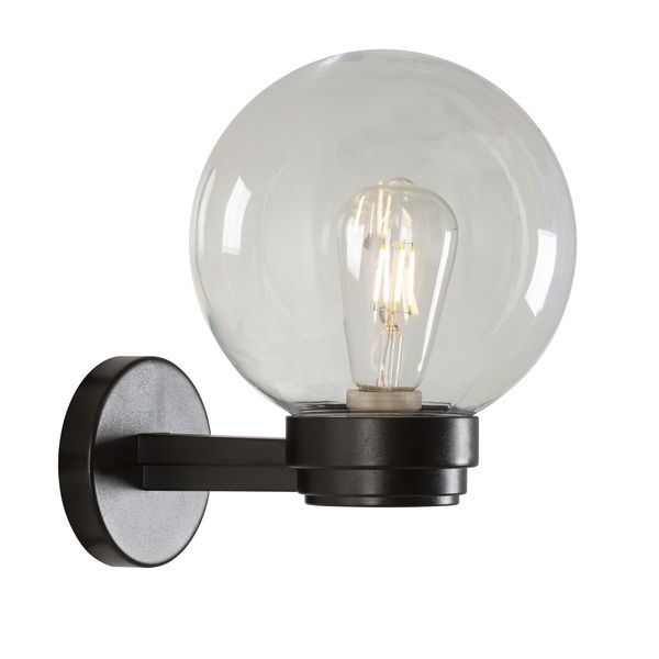 Eurolux - Clear Long Armed Outdoor 200mm Bowl Fitting Wall Mount