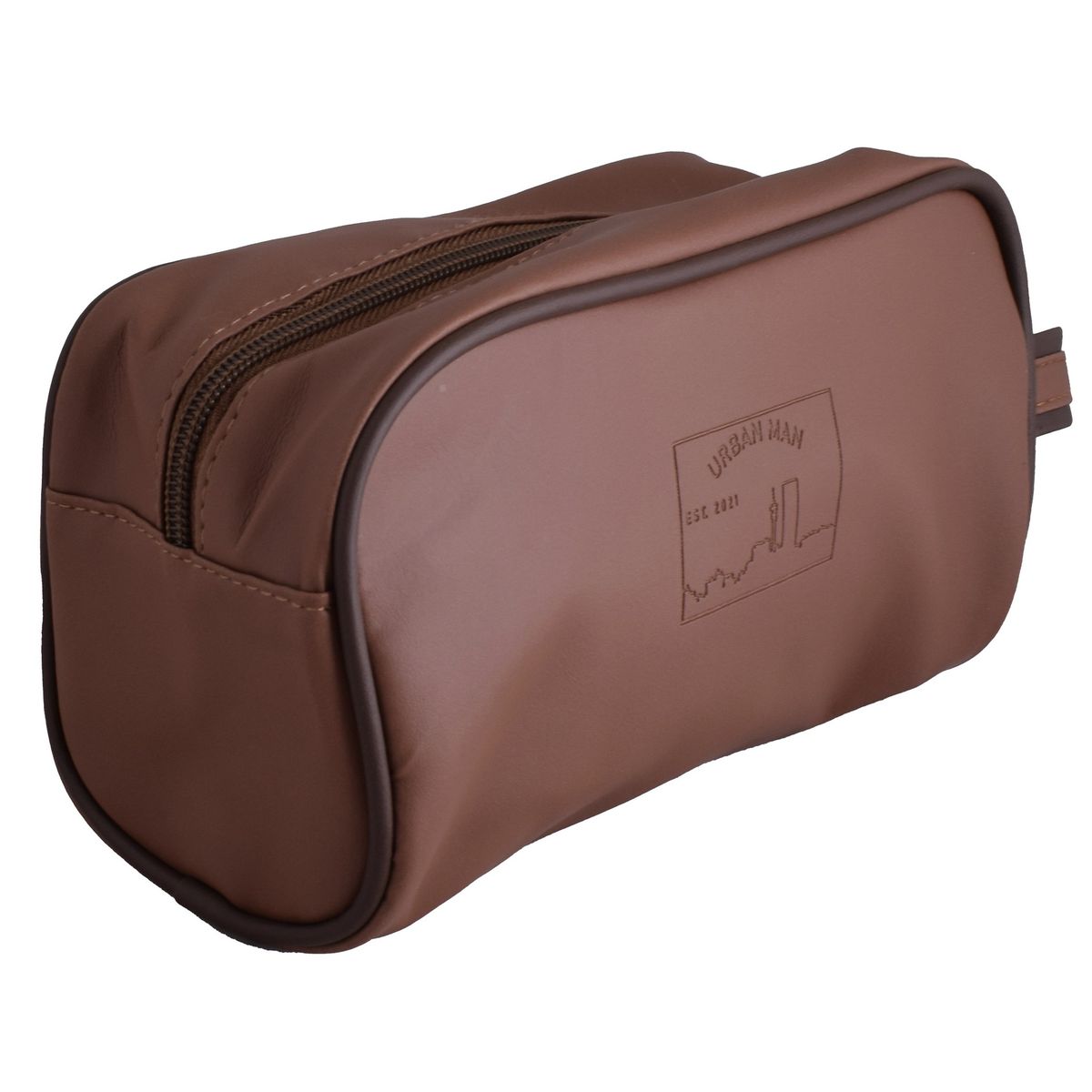 Urban Man Chestnut PU Toiletry Bag