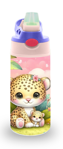 Girly Safari Animals Design 21 12oz Double walled Stainless Steel Bottle