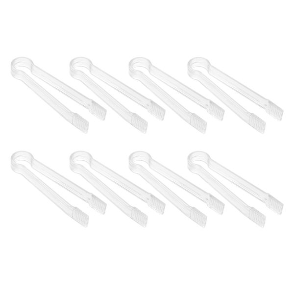 8 Pcs Plastic Buffet Serving Tongs Mini Serving Utensil Tongs