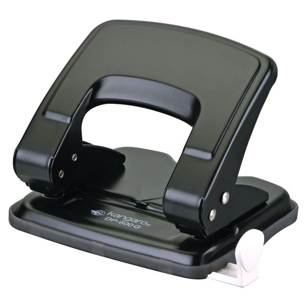 Kangaro Punch, DP 600G, 2-Hole, Plastic, Black