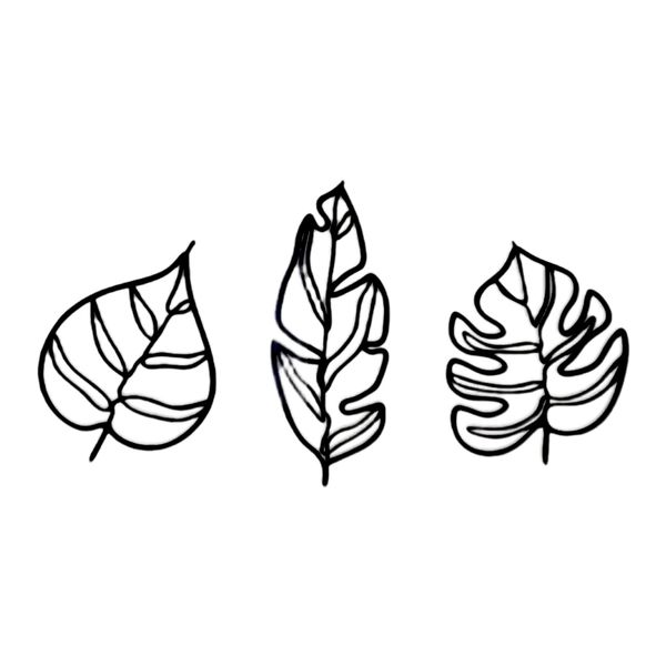 3-Piece Modern Triptych Iron Wall Décor - Contemporary Metal Art Set