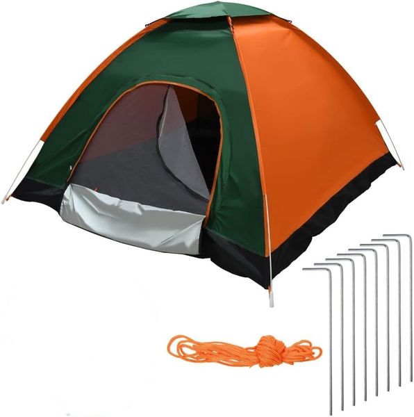 8 Persons Outdoor Sun &amp; Waterproof Camping Dome Tent Mixed Colours