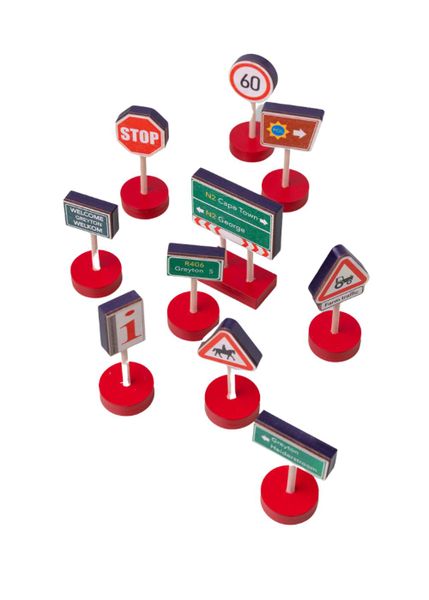 Grow Baby ~ Wooden Road Sign Set ~ Country ~ 10 pieces