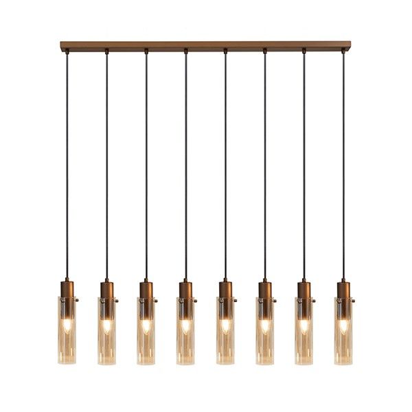 The Lighting Warehouse - Pendant Siyah 8 Light Bar